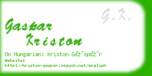 gaspar kriston business card
